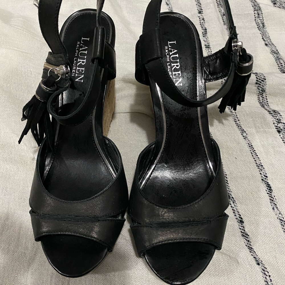 Lauren Ralph Lauren like new black platform heels